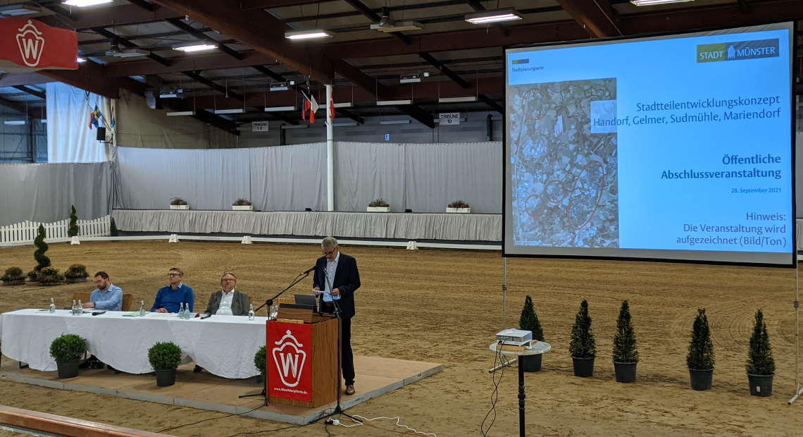 Vorstellung des Stadtteilentwicklungskonzepts Handorf, Gelmer, Mariendorf, Sudmhle im Westflischen Pferdezentrum