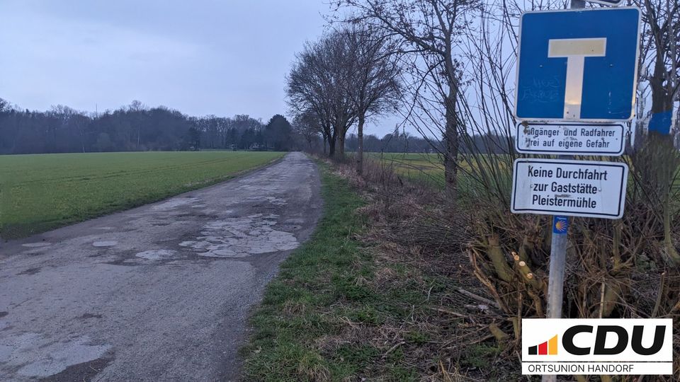 Ein Beispiel fr dringend sanierungsbedrftige Radwege in Kasewinkel